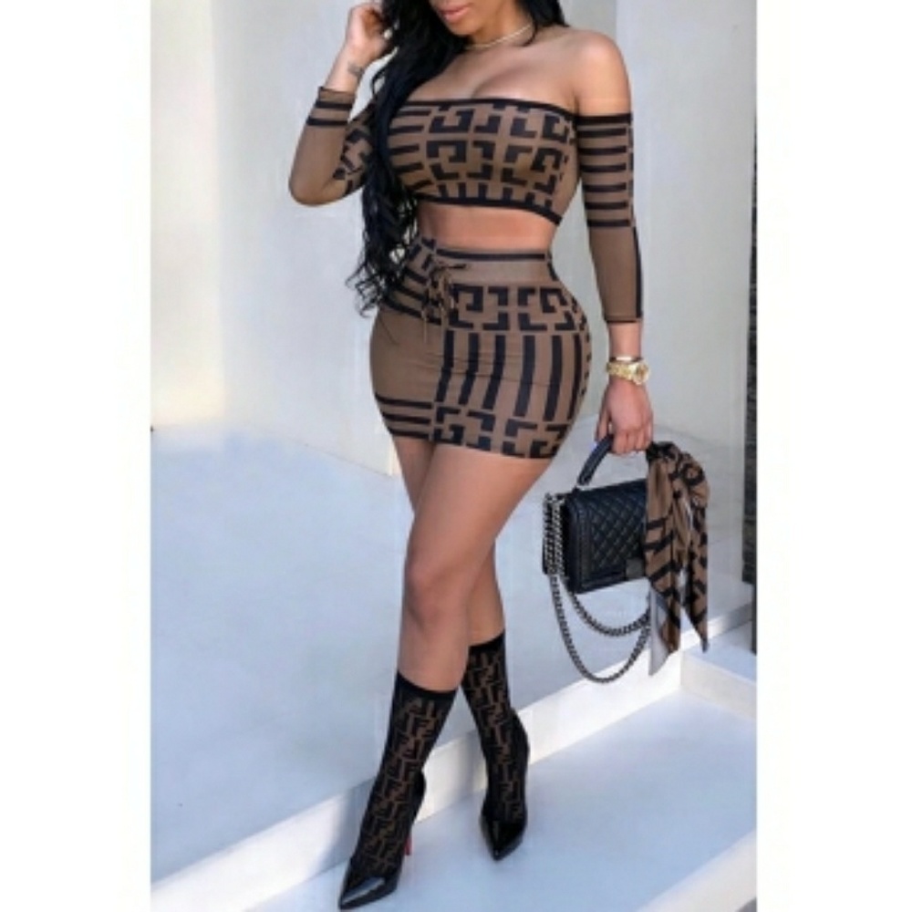 Two piece mini skirt